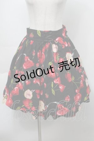 画像: MILK / ラブベリースカート  黒ｘ赤 S-25-09-23-052-ML-SK-AS-ZS