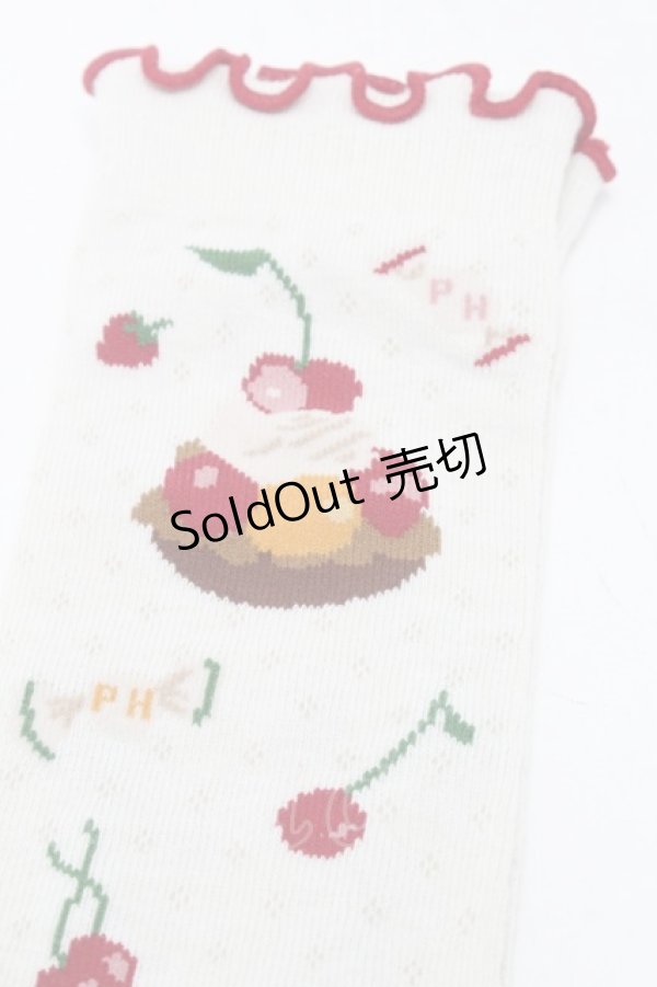 画像3: PINK HOUSE / ピンクハウスパーラー柄ソックス  アイボリー S-25-09-23-1046-LO-ZA-HR-ZS (3)