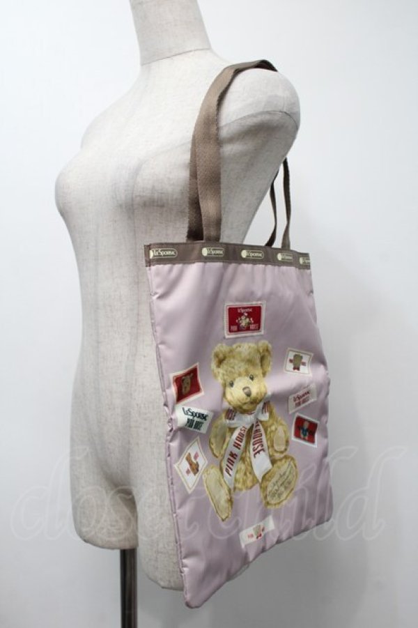 画像3: PINK HOUSE / LeSportsac×PINK HOUSE ピンクハウスベアトートバッグ  ピンク S-25-09-23-1056-LO-BG-HR-ZT335 (3)