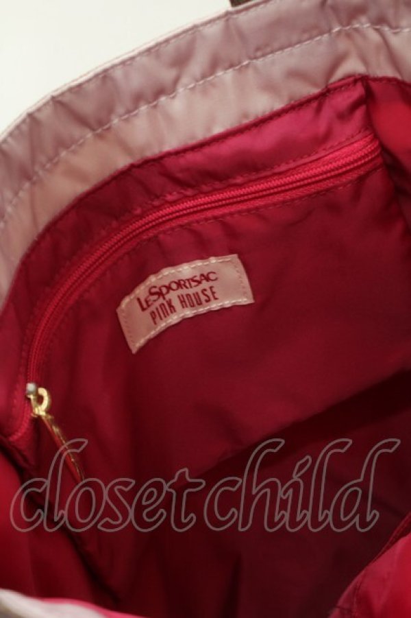 画像5: PINK HOUSE / LeSportsac×PINK HOUSE ピンクハウスベアトートバッグ  ピンク S-25-09-23-1056-LO-BG-HR-ZT335 (5)