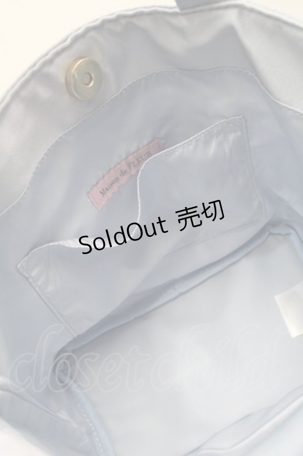 画像4: 【SALE】Maison de FLEUR / レモン刺繍トートバッグ  サックス S-25-09-23-1057-LO-BG-AS-ZT501 (4)