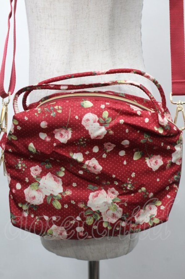 画像4: PINK HOUSE / Berry Roseプリントの3WAYミニバッグ  赤 S-25-09-23-1059-LO-BG-HR-ZT501 (4)