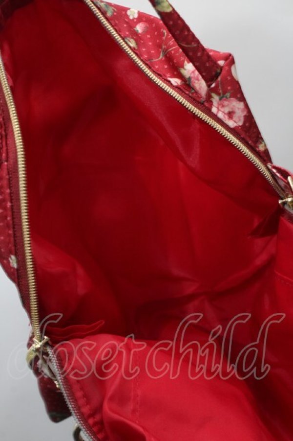 画像5: PINK HOUSE / Berry Roseプリントの3WAYミニバッグ  赤 S-25-09-23-1059-LO-BG-HR-ZT501 (5)