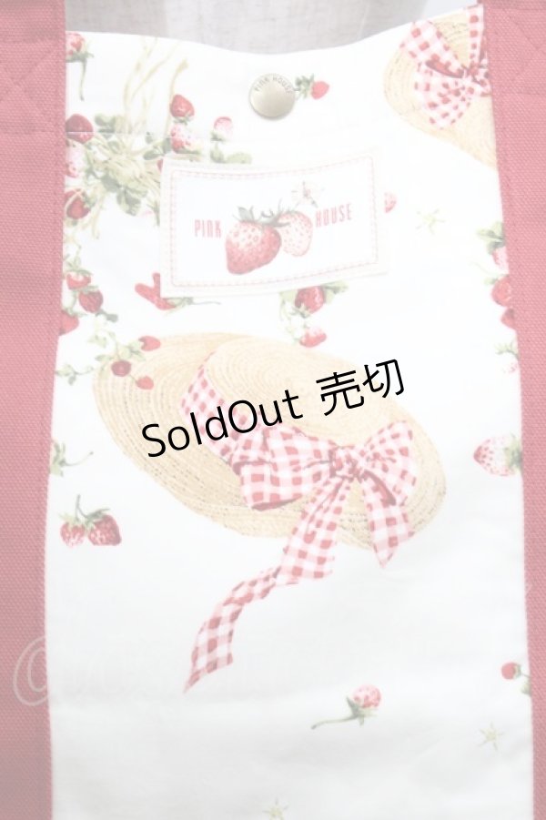 画像4: PINK HOUSE / Straw-berry Hatプリントバッグ  アイボリー S-25-09-23-1060-LO-BG-HR-ZS (4)
