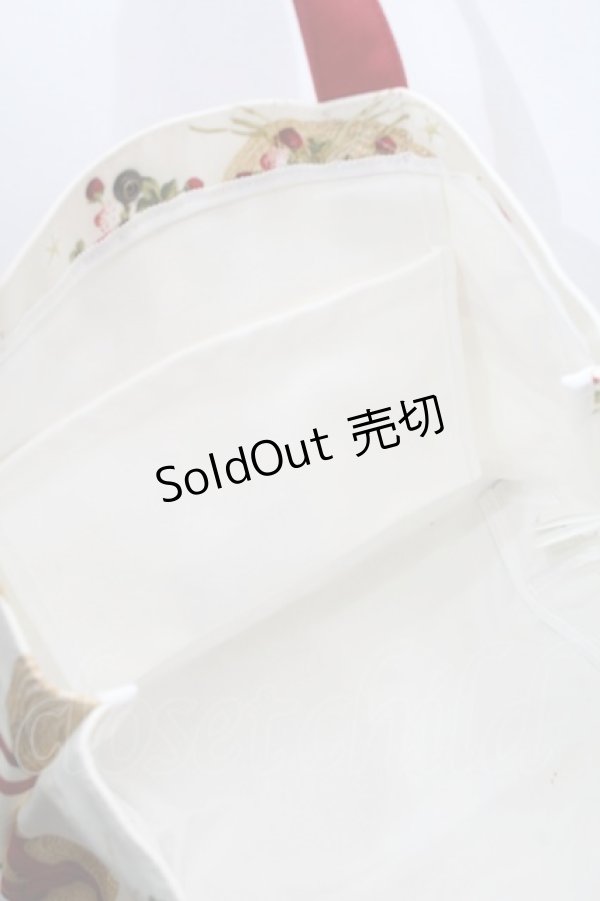 画像5: PINK HOUSE / Straw-berry Hatプリントバッグ  アイボリー S-25-09-23-1060-LO-BG-HR-ZS (5)