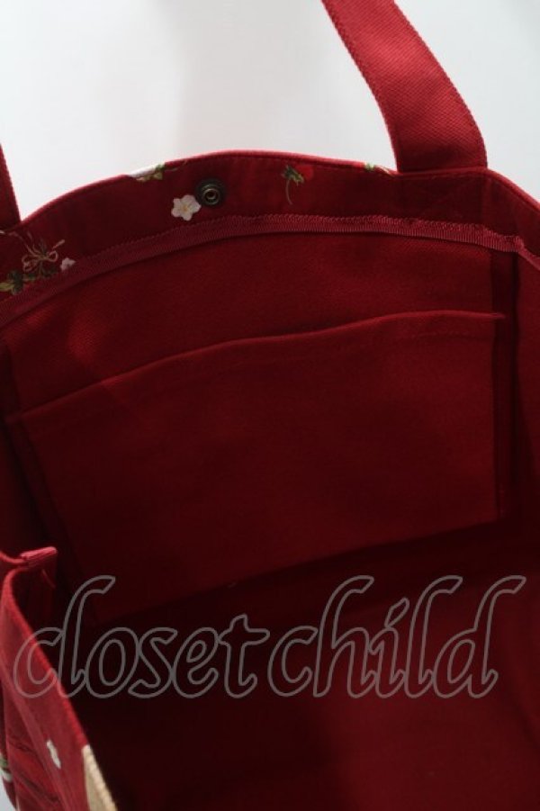 画像5: PINK HOUSE / Straw-berry Hatプリントバッグ  赤 S-25-09-23-1061-LO-BG-HR-ZT501 (5)