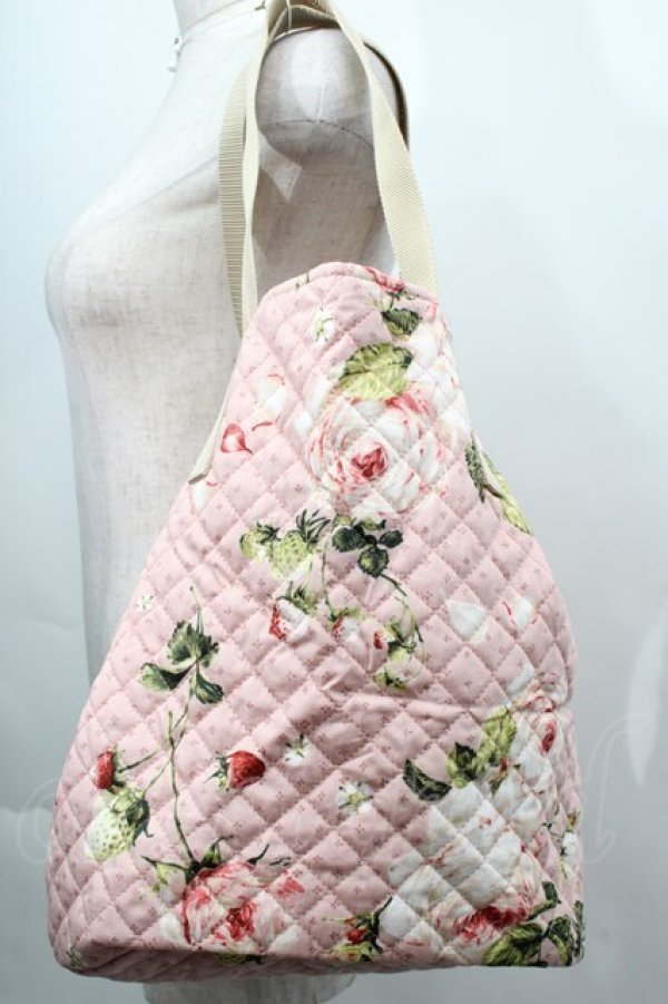 画像3: PINK HOUSE / Berry Roseプリントバッグ  ピンク S-25-09-23-1062-LO-BG-HR-ZS (3)