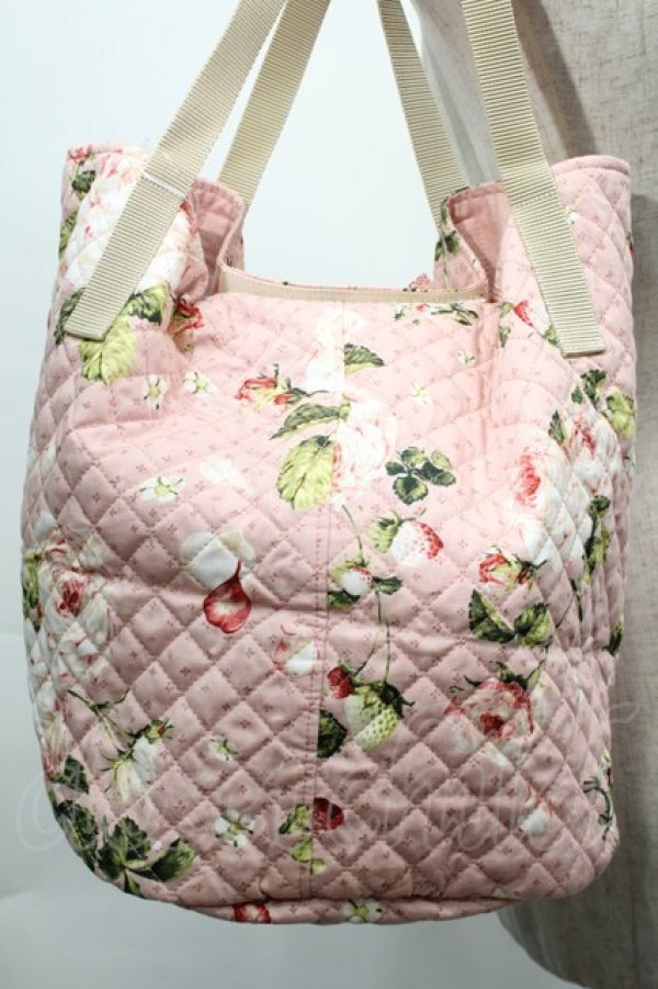 画像4: PINK HOUSE / Berry Roseプリントバッグ  ピンク S-25-09-23-1062-LO-BG-HR-ZS (4)