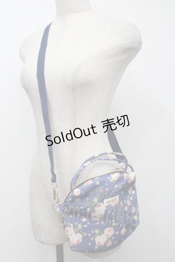 画像1: PINK HOUSE / Berry Roseプリントの3WAYミニバッグ  ブルー S-25-09-23-1065-LO-BG-HR-ZT501 (1)