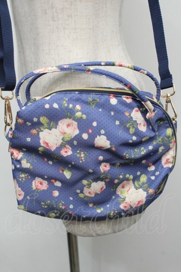 画像3: PINK HOUSE / Berry Roseプリントの3WAYミニバッグ  ブルー S-25-09-23-1065-LO-BG-HR-ZT501 (3)
