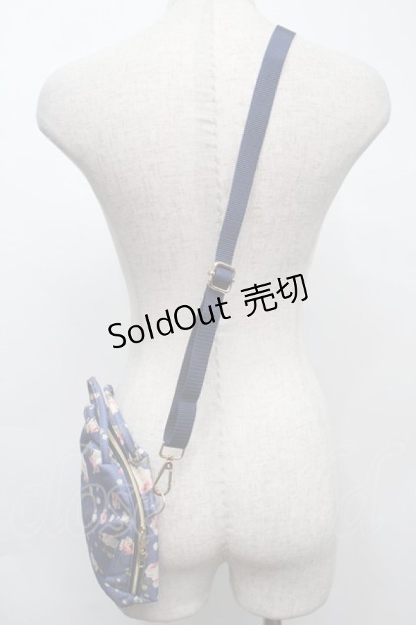 画像4: PINK HOUSE / Berry Roseプリントの3WAYミニバッグ  ブルー S-25-09-23-1065-LO-BG-HR-ZT501 (4)