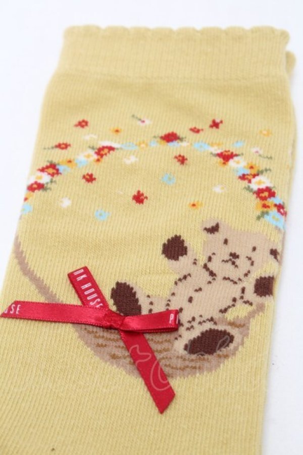 画像3: PINK HOUSE / フラワーバスケットテディソックス  イエロー S-25-09-23-1009-LO-ZA-HR-ZS (3)