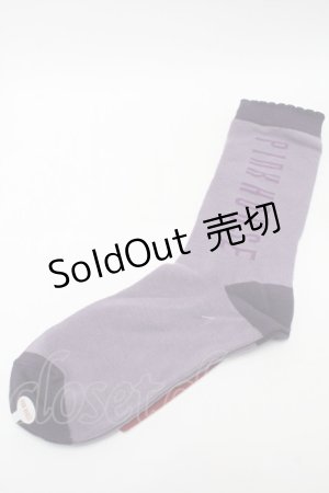 画像: PINK HOUSE / ロゴ入りソックス  パープル S-25-09-23-1014-LO-ZA-HR-ZS