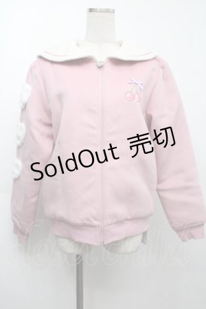 画像: Shirley Temple / セーラー襟ブルゾン  ピンクｘオフ S-25-09-23-021-ET-JA-AS-ZS
