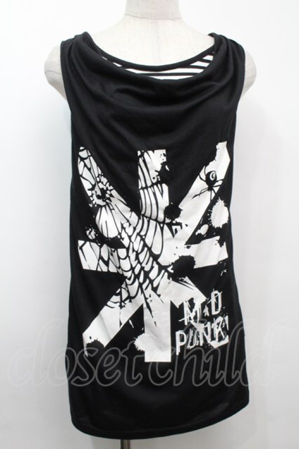 画像1: MAD / ドレープタンクトップ  黒 S-25-09-23-027-PU-TO-AS-ZS (1)