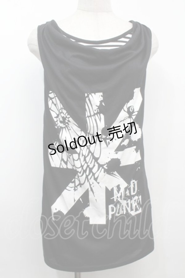 画像1: MAD / ドレープタンクトップ  黒 S-25-09-23-027-PU-TO-AS-ZS (1)