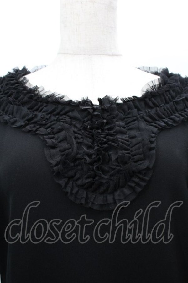 画像3: INGEBORG / チュールフリルトップス  黒 S-25-09-23-029-LO-TO-AS-ZS (3)
