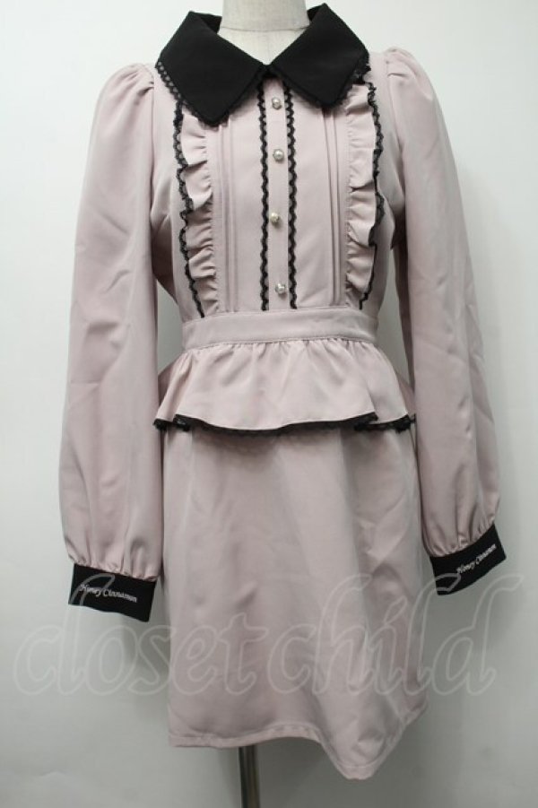 SwankissワンピースLIZLISA pium Honey Cinnamon Honey Cinnamon / ペプラムワンピース ピンク S-25-09-24-043-LO