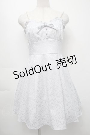 画像: Ank Rouge / パールストラップジャガードキャミワンピース  サックス S-25-09-24-051-CA-OP-HR-ZS