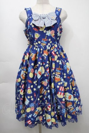 画像: Angelic Pretty / Happy Park Carnivalジャンパースカート  青 S-25-09-24-053-AP-OP-AS-ZS