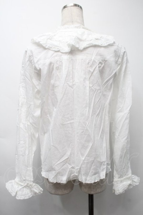 画像2: PINK HOUSE / リボンブローチ付きローンブラウス  白 S-25-09-24-006-LO-BL-HR-ZS (2)