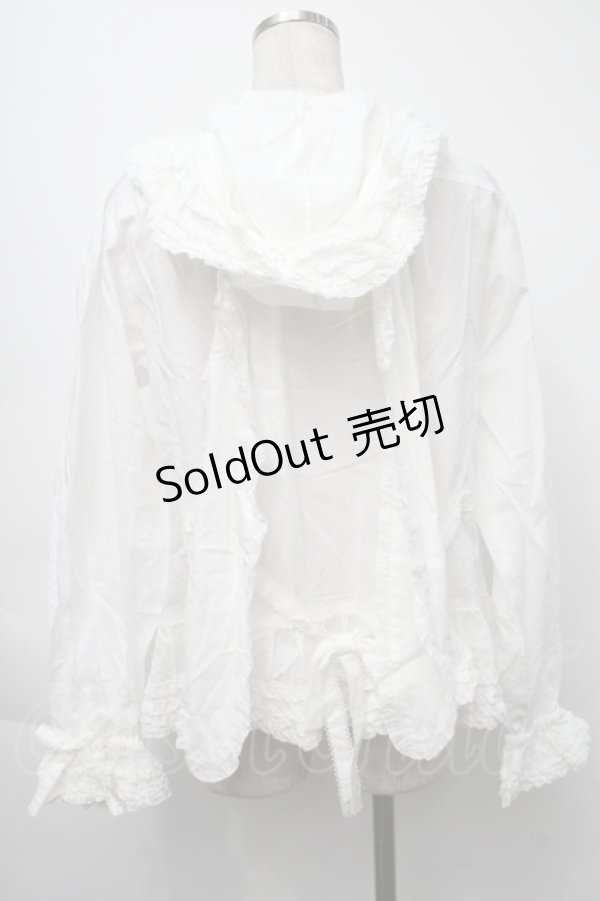 画像2: PINK HOUSE / うさぎの耳付きフードブラウス  白 S-25-09-24-007-LO-BL-HR-ZS (2)