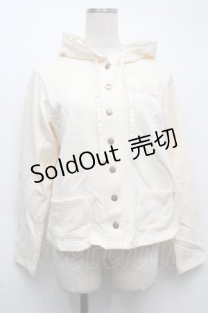 画像: PINK HOUSE / アニバーサリーケーキプリントゼッケン付きパーカー  キナリ S-25-09-24-009-LO-TO-HR-ZS