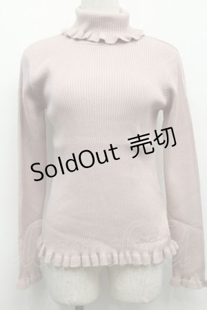画像: PINK HOUSE / ロゴ入りタートルニットセーター  ピンク S-25-09-24-012-LO-TO-AS-ZS