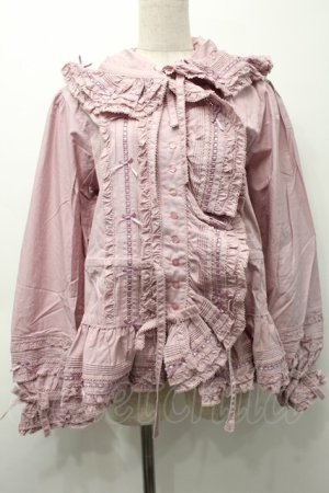 画像: PINK HOUSE / フード付きローンオーバーブラウス  ラベンダー S-25-09-24-013-LO-BL-HR-ZS