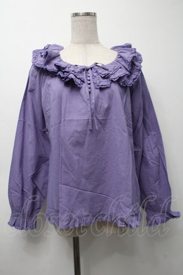 画像1: PINK HOUSE / 襟付きブラウス  ラベンダー S-25-09-24-015-LO-BL-HR-ZS (1)