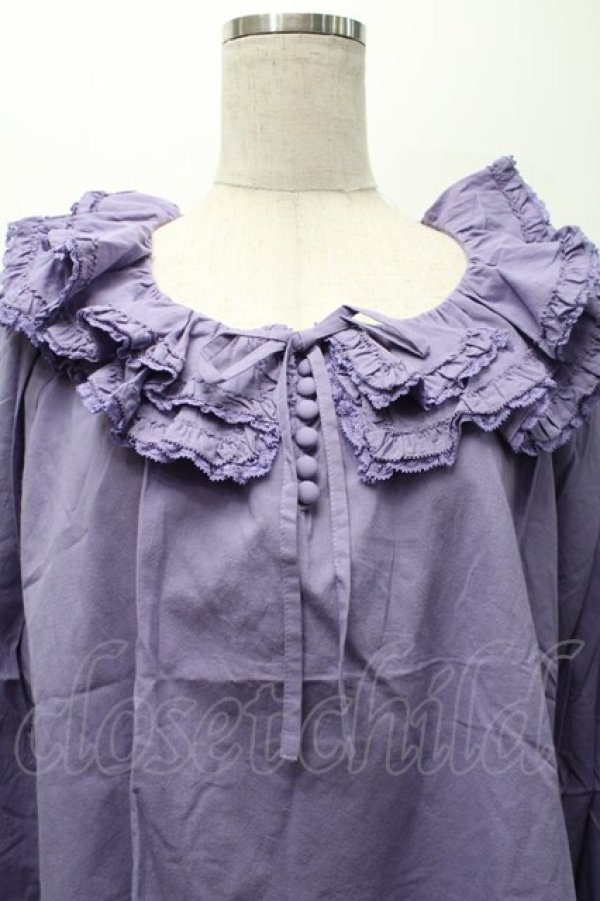 画像3: PINK HOUSE / 襟付きブラウス  ラベンダー S-25-09-24-015-LO-BL-HR-ZS (3)