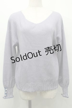 画像: axes femme / メローウォッシャブルニット  ブルー S-25-09-24-016-AX-TO-HR-ZS