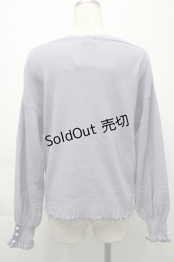 画像2: axes femme / メローウォッシャブルニット  ブルー S-25-09-24-016-AX-TO-HR-ZS (2)