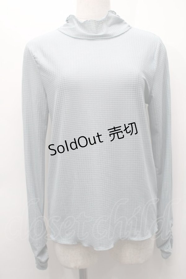 画像1: axes femme / シアーチェックインナー  サックス S-25-09-24-017-AX-TO-HR-ZS (1)