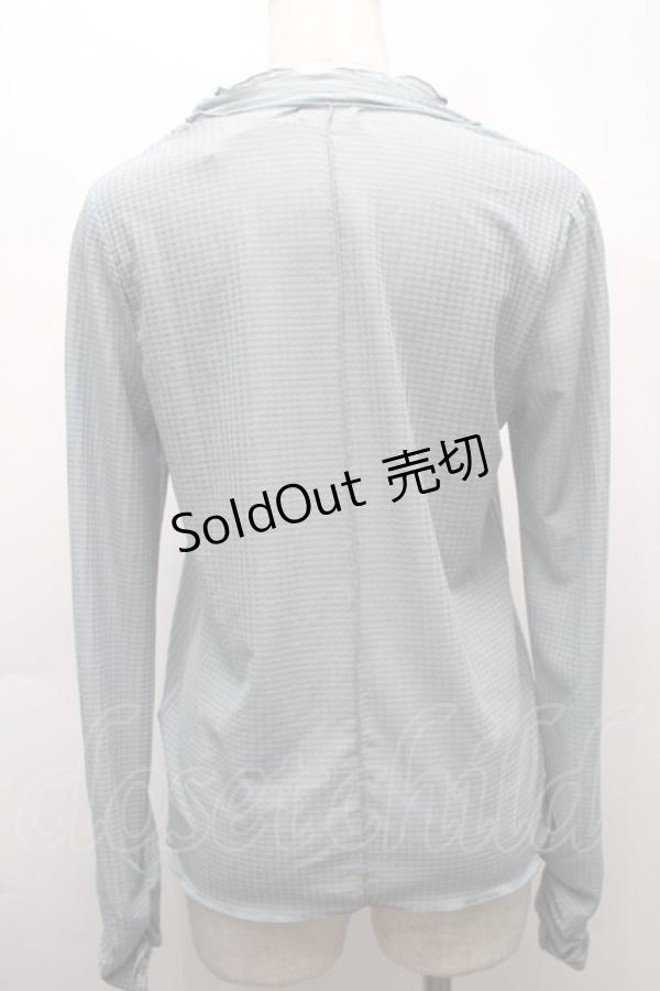 画像2: axes femme / シアーチェックインナー  サックス S-25-09-24-017-AX-TO-HR-ZS (2)