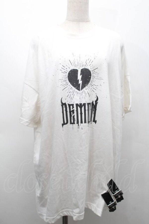 画像1: Ank Rouge / ゴシックプリントBigTe  白 S-25-09-24-003-CA-TS-HR-ZT051 (1)