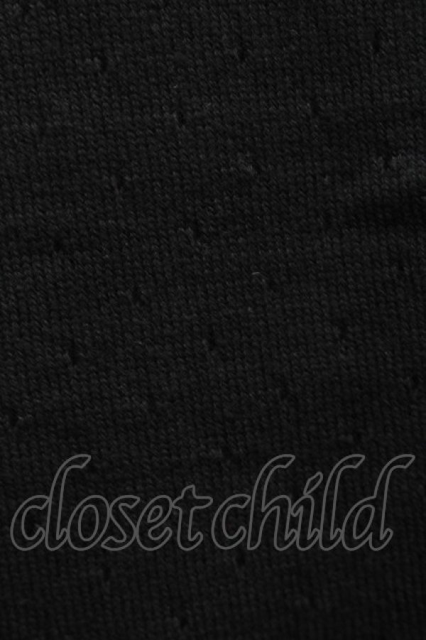 画像3: PINK HOUSE / 透かし柄ボレロ風カーディガン  黒 S-25-09-24-025-LO-TO-HR-ZS (3)