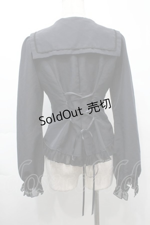 画像2: LAPIN AGILL / アルティーセーラーブラウス  黒 S-25-09-24-026-EL-BL-AS-ZS (2)