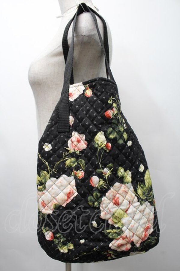 画像3: PINK HOUSE / ベリーローズ柄バケツバッグ  黒 S-25-09-25-030-LO-BG-AS-ZS (3)