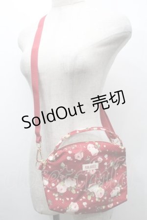 画像: PINK HOUSE / ベリーローズ柄3WAYミニバッグ  赤 S-25-09-25-031-LO-BG-AS-ZS