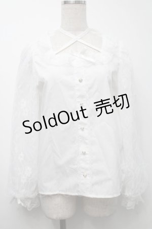 画像: LOLITA / 袖レースブラウス  白 S-25-09-25-036-LO-BL-HR-ZS