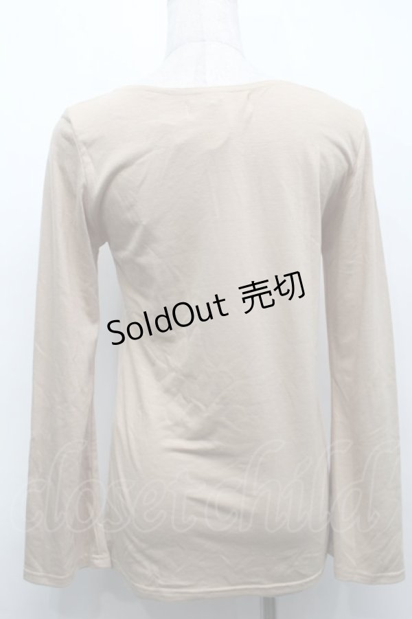 画像2: GRAMM / プリント半袖カットソー  ベージュ S-25-09-25-041-HN-TO-HR-ZS (2)