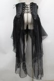 画像2: NAOTO SEVEN / 鱗レザーコルセットオーバースカート  黒 S-25-09-25-052-HN-JA-HR-ZS (2)