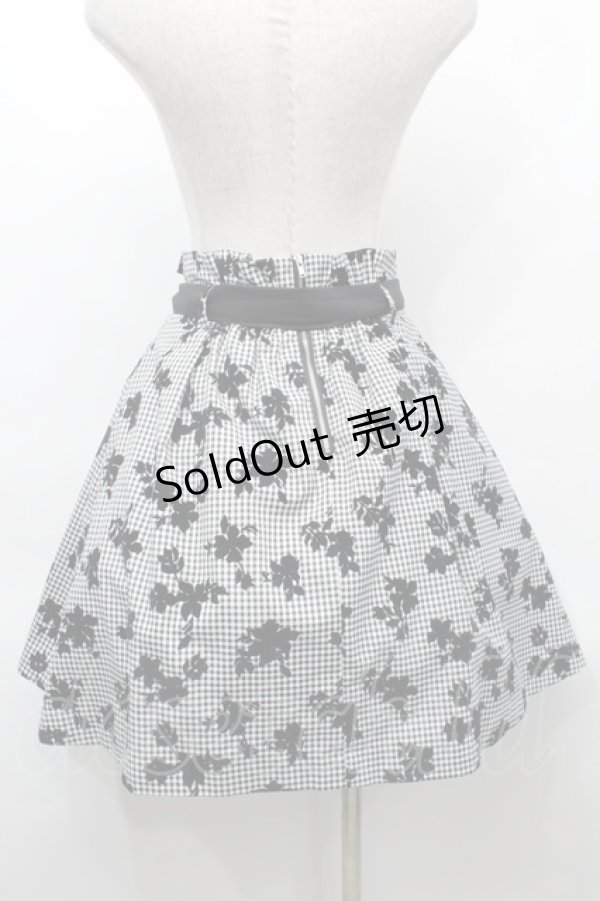 画像2: LOLITA / フロッキーギンガムスカート  黒ｘ白 S-25-09-25-059-LO-SK-HR-ZS (2)