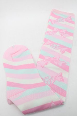 画像: Angelic Pretty / キャンディボーダーオーバーニー  ピンクｘミント S-25-09-25-010-AP-AC-HR-ZS