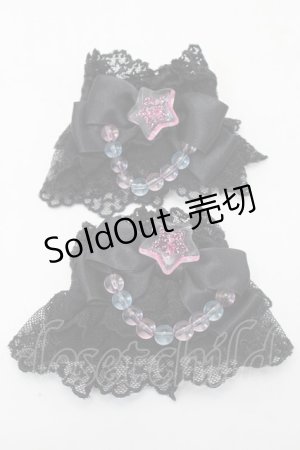 画像: Angelic Pretty / ジュエリーカラーお袖とめ  黒 S-25-09-25-002-AP-ZA-HR-ZS