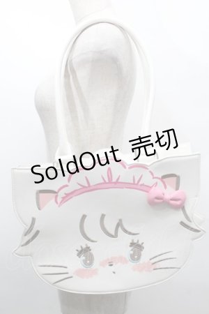 画像: axes femme kawaii / ムースのおかおトートバッグ  白 S-25-09-25-025-AX-BG-AS-ZS