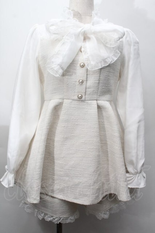 画像1: Rojita / BIGリボンツイードセットアップ  オフ S-25-09-27-051-LO-OP-AS-ZS (1)