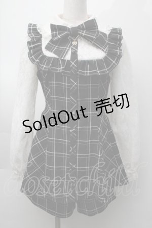 画像: Secret Honey / 格子チェックセットアップ  黒ｘ白 S-25-09-27-053-CA-OP-AS-ZS