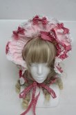 画像2: BABY,THE STARS SHINE BRIGHT / Flancesca Ribbonボンネット  赤ｘピンク S-25-09-27-021-BA-ZA-HR-ZS (2)